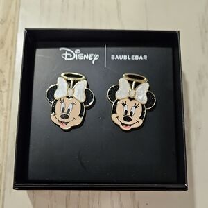 BaubleBar Minnie Mouse Earrings - Black and White